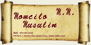 Momčilo Musulin vizit kartica